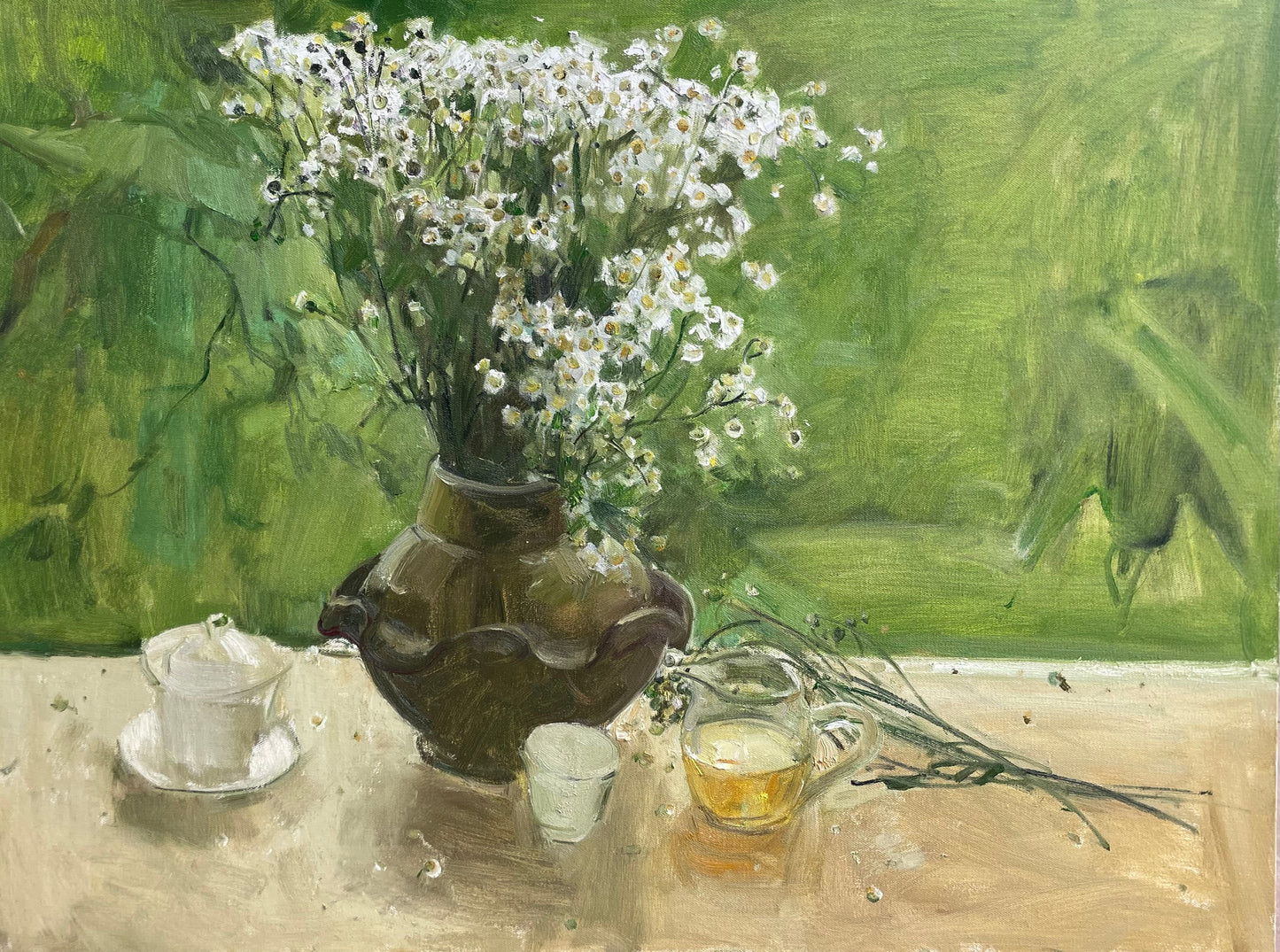 Quiet Morning with Wild Flowers | Original Oil Painting Still Life