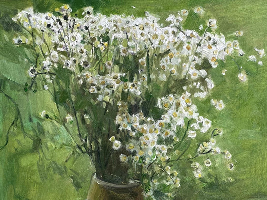 Quiet Morning with Wild Flowers | Original Oil Painting Still Life