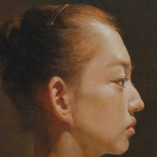 Quiet Dancer in Profile | Original Figurative Oil Painting