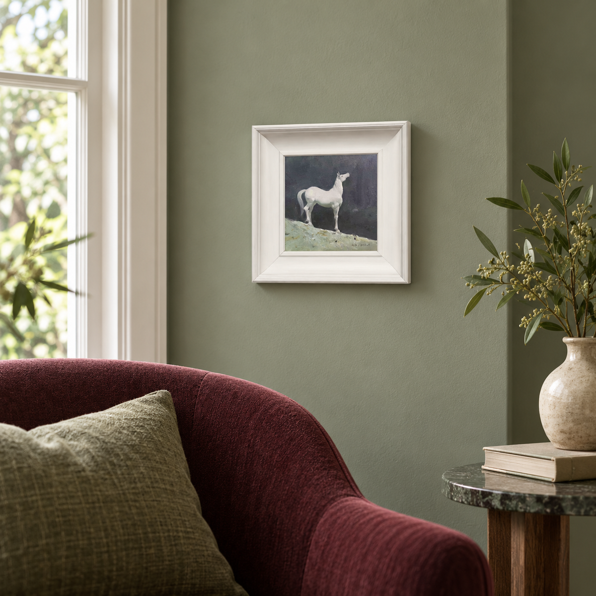 White Horse Painting – Original Horse Oil Painting
