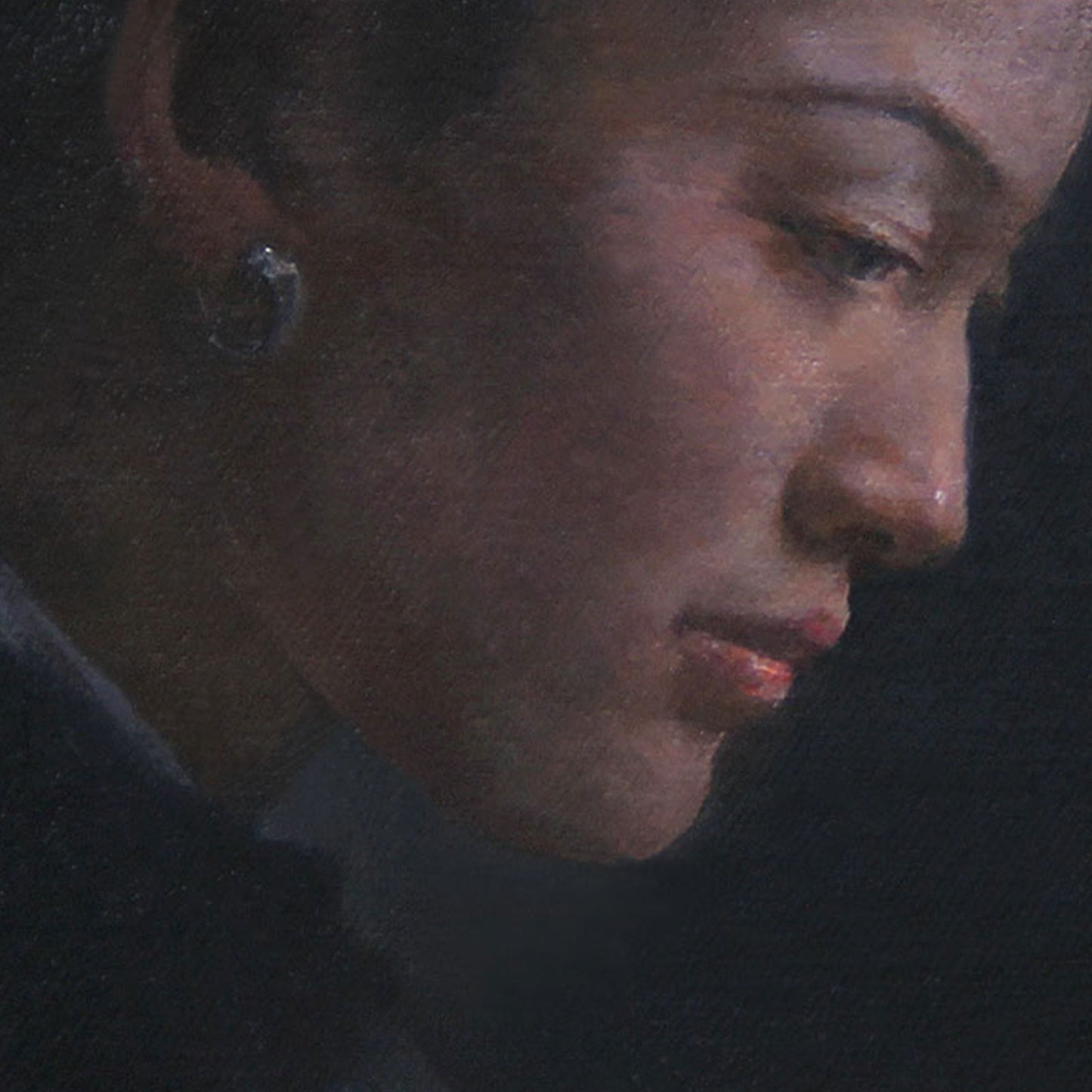 Young Woman in Profile | Original Figurative Oil Painting