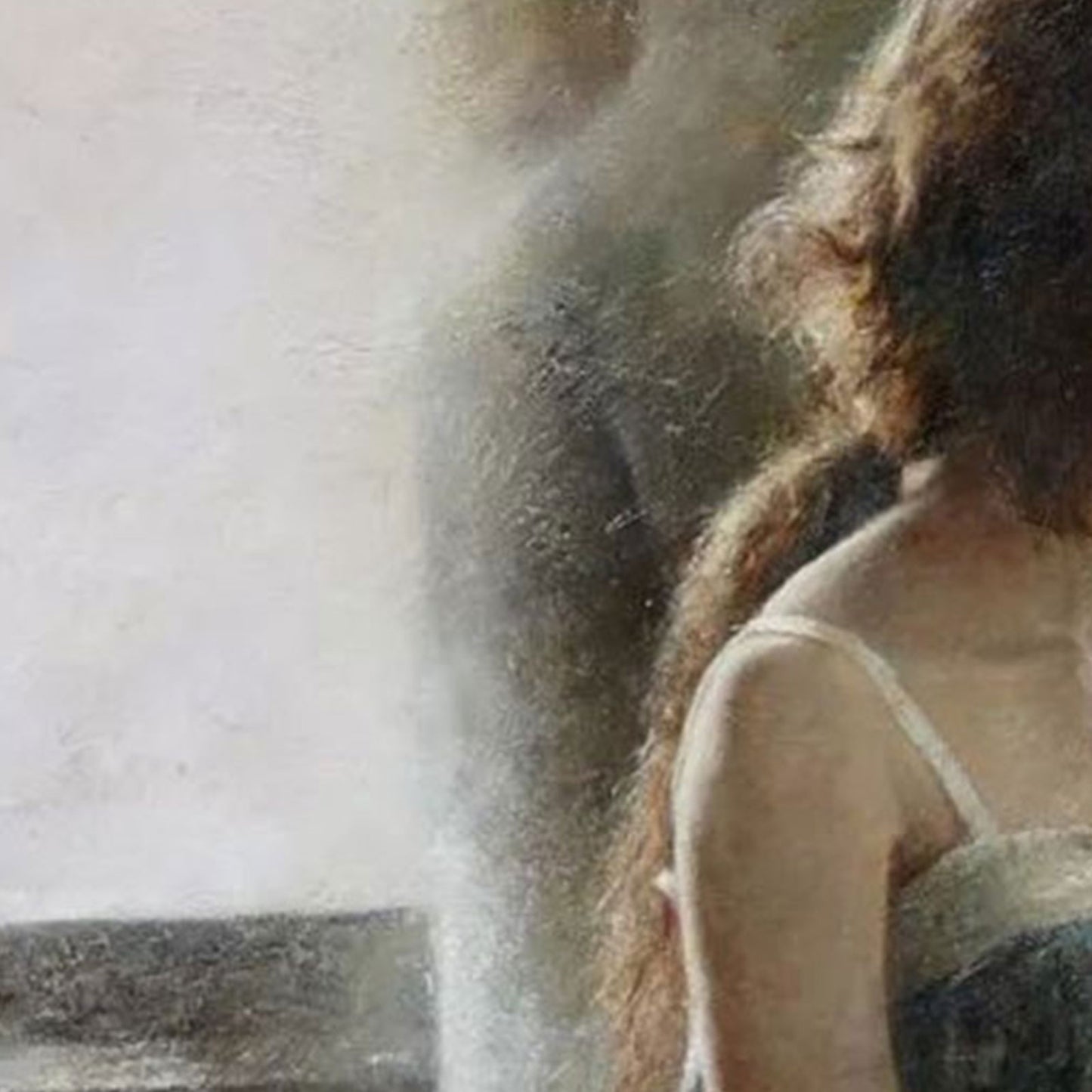 Woman by the Window in Soft Light | Original Figurative Oil Painting