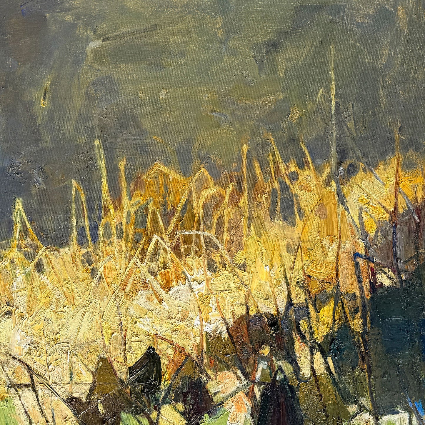 Autumn Lotus Pond | Original Oil Painting