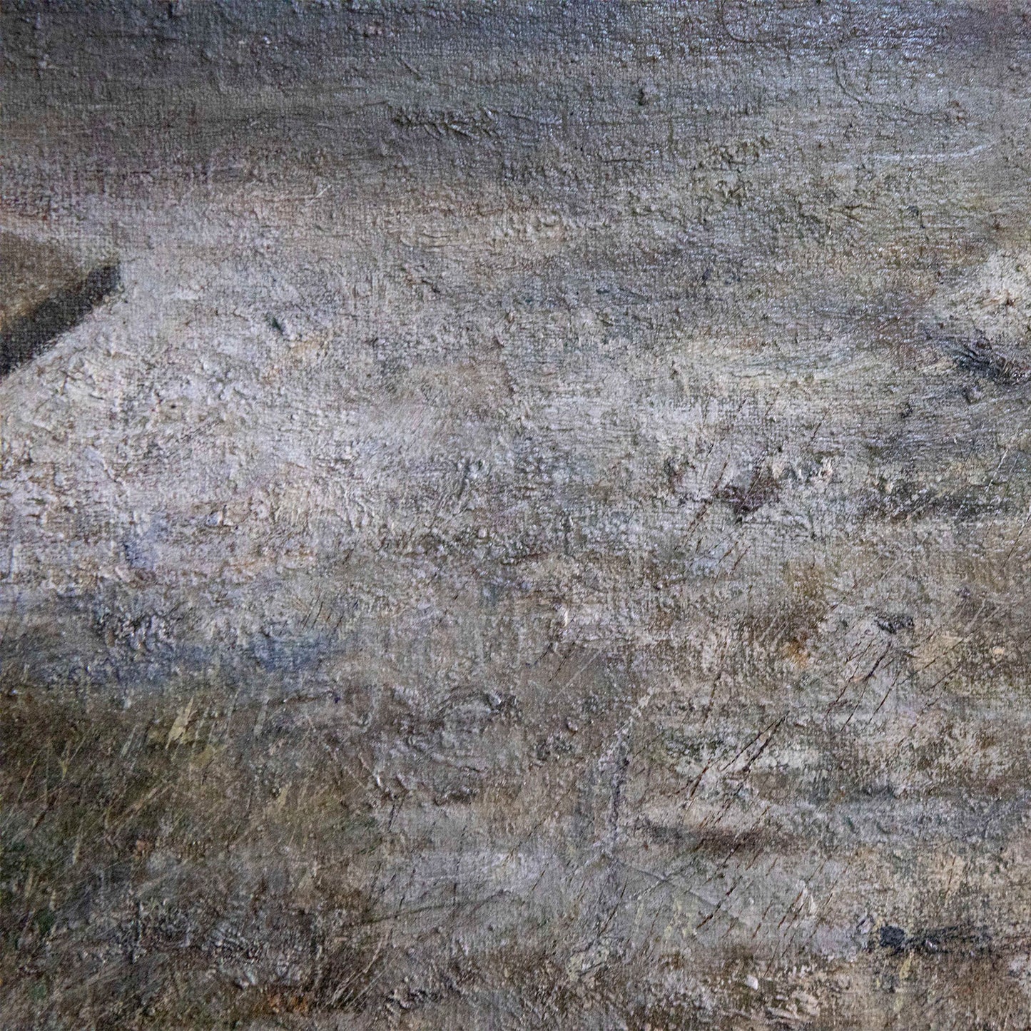 Abandoned Boat in Field | Original Landscape Oil Painting