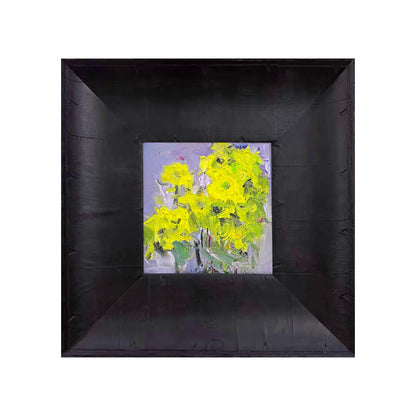 Yellow Wall Art Painting (Framed) – Bold Floral Original Artwork