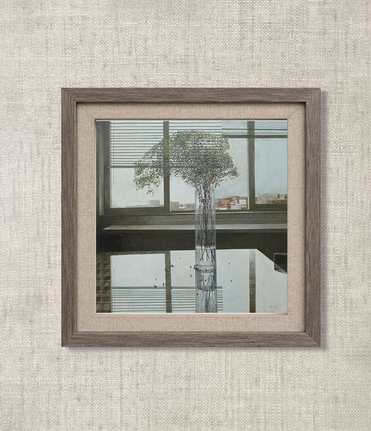 Window Still Life with Reflection | Baby’s Breath Oil Painting
