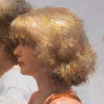 Figures Walking in Light | Original Figurative Oil Painting