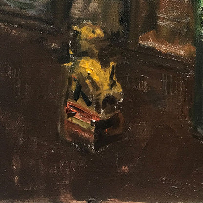 Interior Still Life with White Flowers | Original Oil Painting
