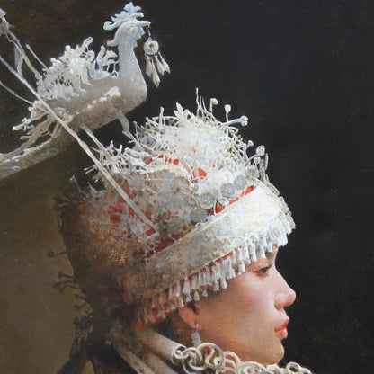 Original Oil Painting – Two Figures in Ornate Dress | Narrative Figurative Artwork