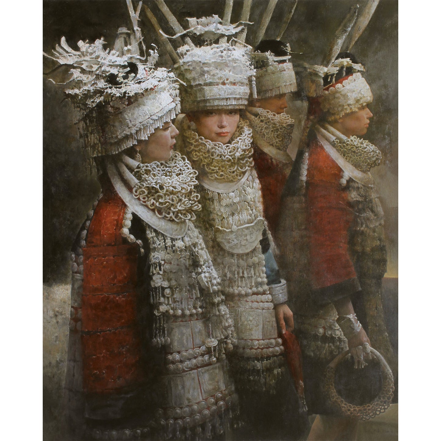 Miao Women Group Portrait — A Timeless Story of Eastern Heritage