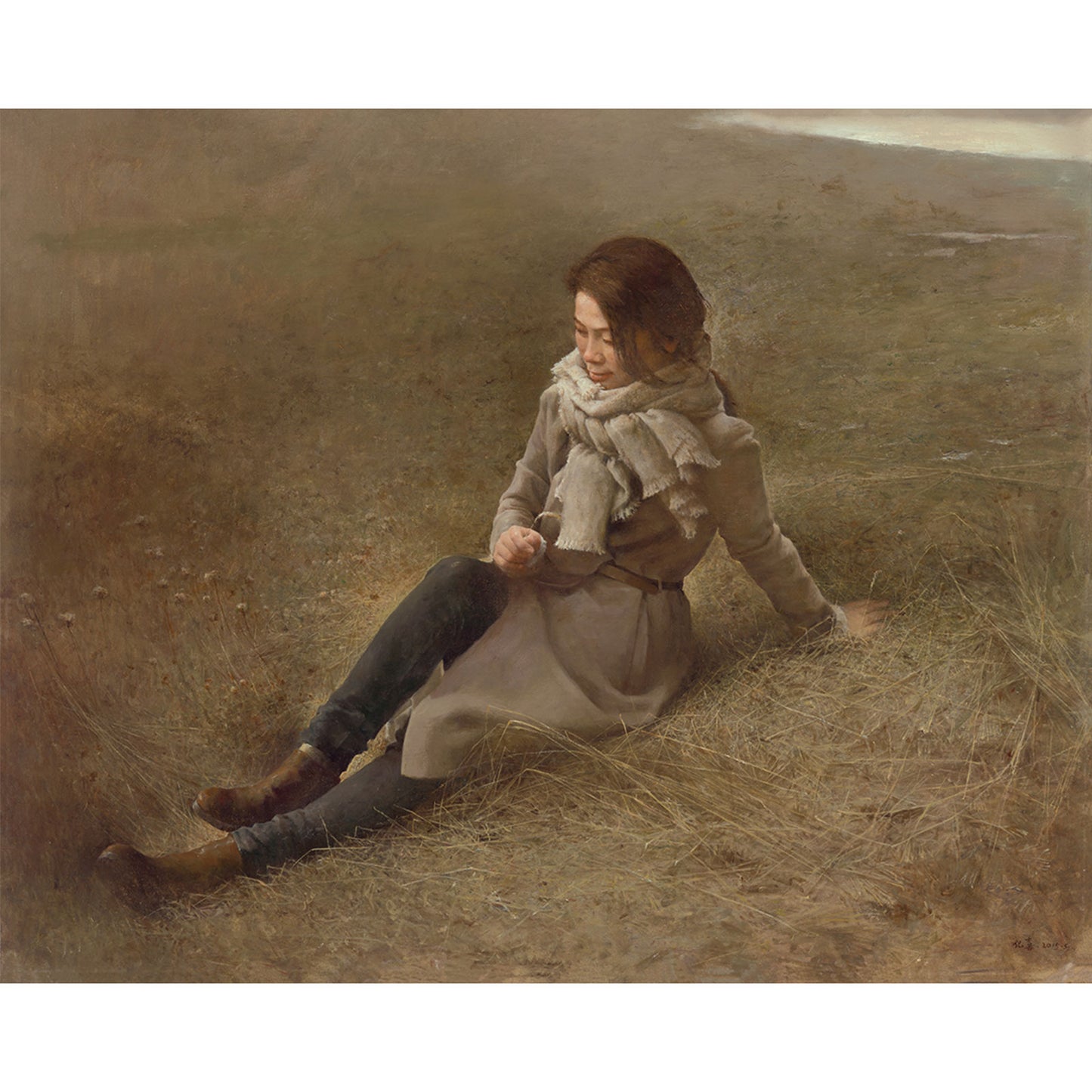 Clouds in the Distance | Original Figurative Oil Painting