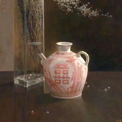 Quiet Bloom & Pink Vase – Digital Art Download