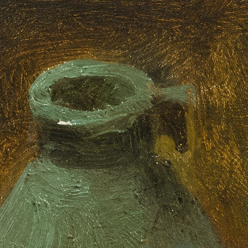 Green Vessel — Original Still Life Oil Painting