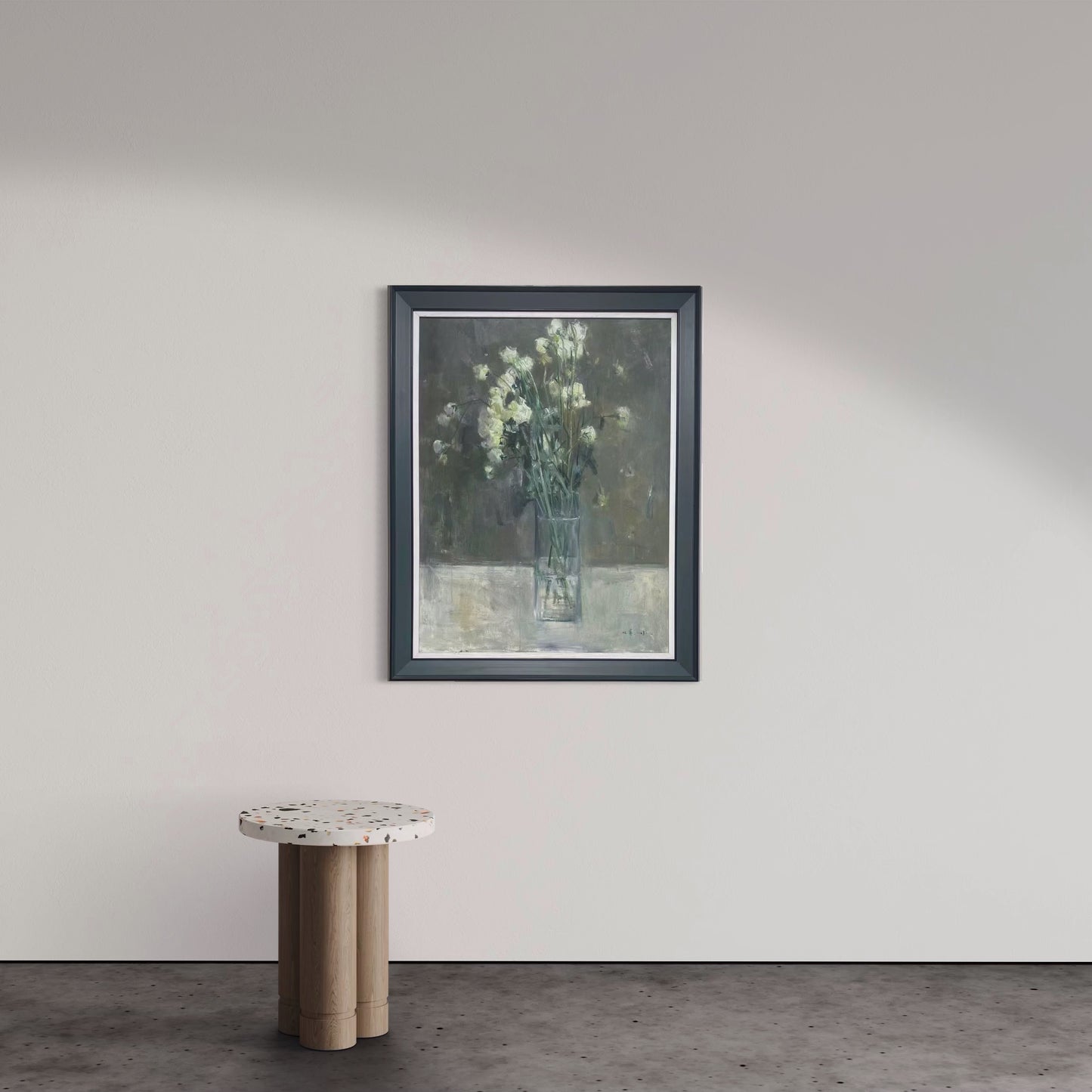 White Flowers in a Glass Vase