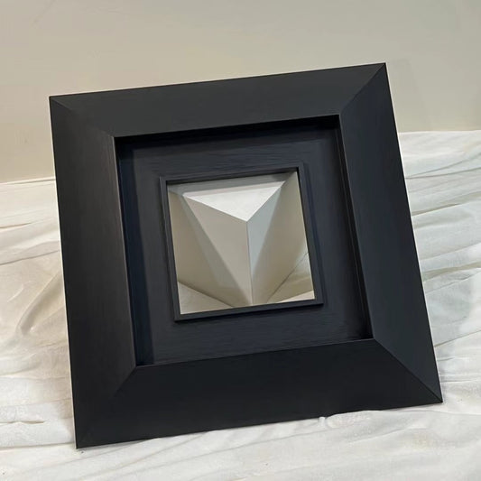 Title  Modern Deep Black Solid Wood Picture Frame – 30 × 30 cm