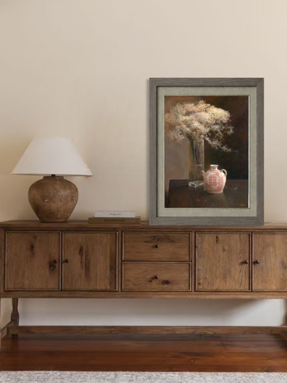Quiet Bloom & Pink Vase – Digital Art Download