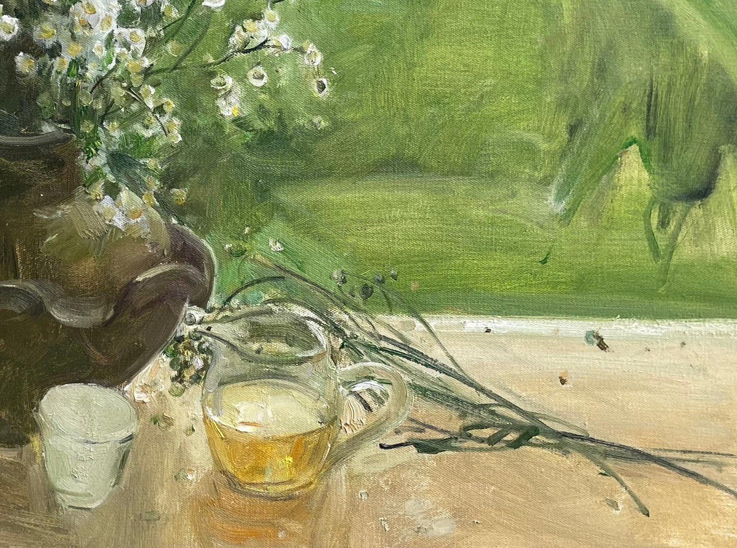 Quiet Morning with Wild Flowers | Original Oil Painting Still Life