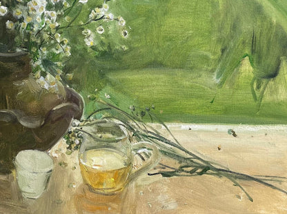 Quiet Morning with Wild Flowers | Original Oil Painting Still Life