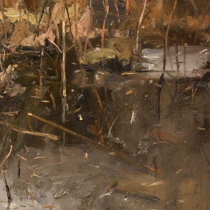 Autumn Lotus Pond | Original Oil Painting