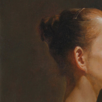Quiet Dancer in Profile | Original Figurative Oil Painting