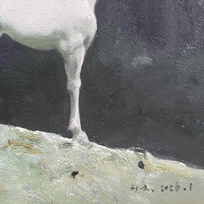 White Horse Painting – Original Horse Oil Painting
