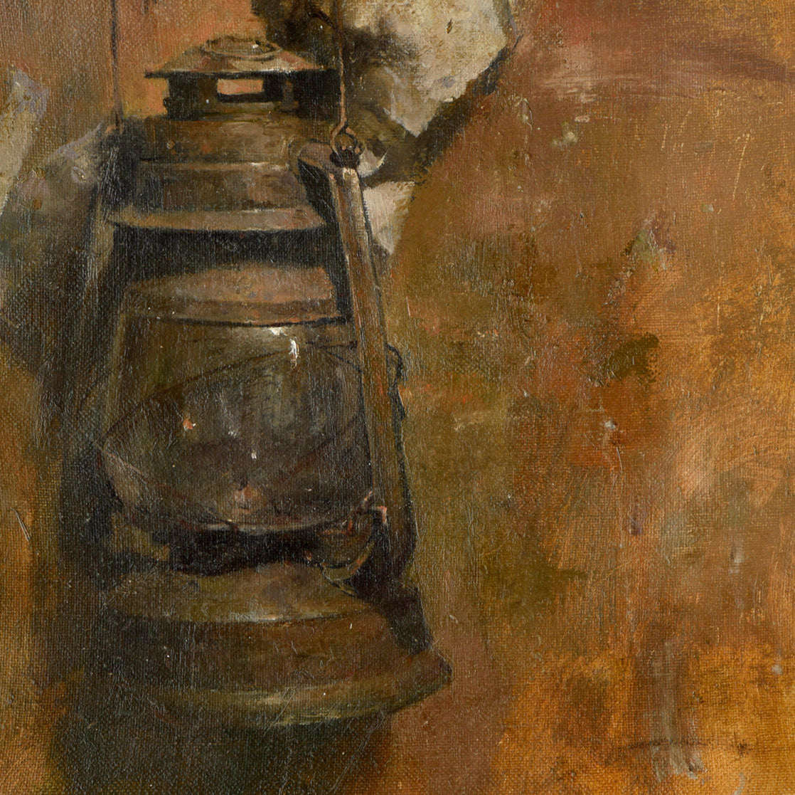 Vintage Lantern Still Life | Original Oil Painting