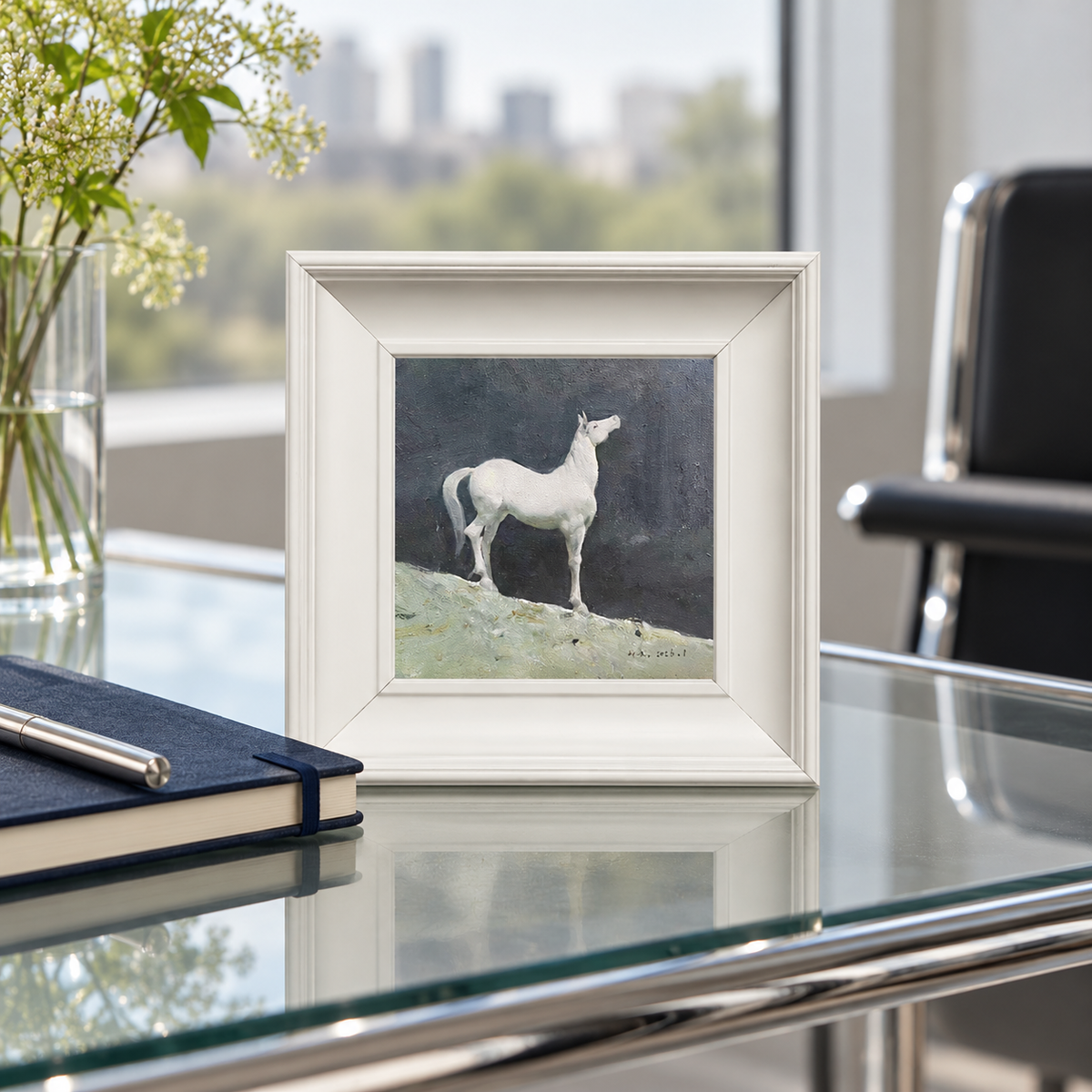 White Horse Painting – Original Horse Oil Painting