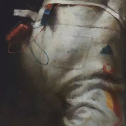Fencing in Shadow | Original Figurative Oil Painting
