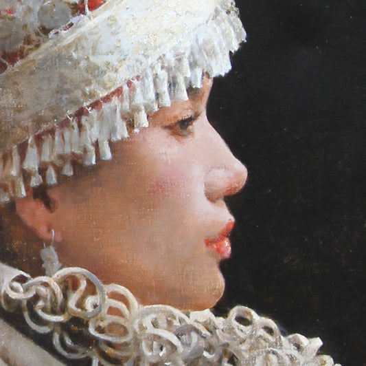 Original Oil Painting – Two Figures in Ornate Dress | Narrative Figurative Artwork