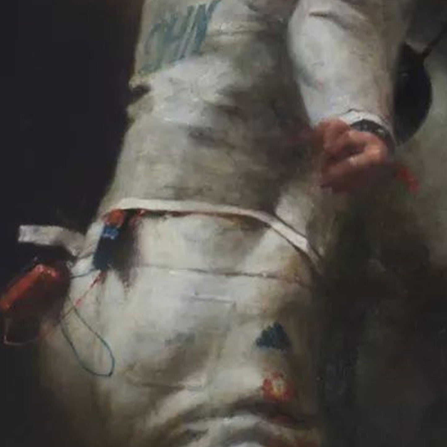 Fencing in Shadow | Original Figurative Oil Painting