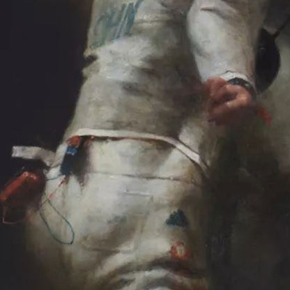 Fencing in Shadow | Original Figurative Oil Painting