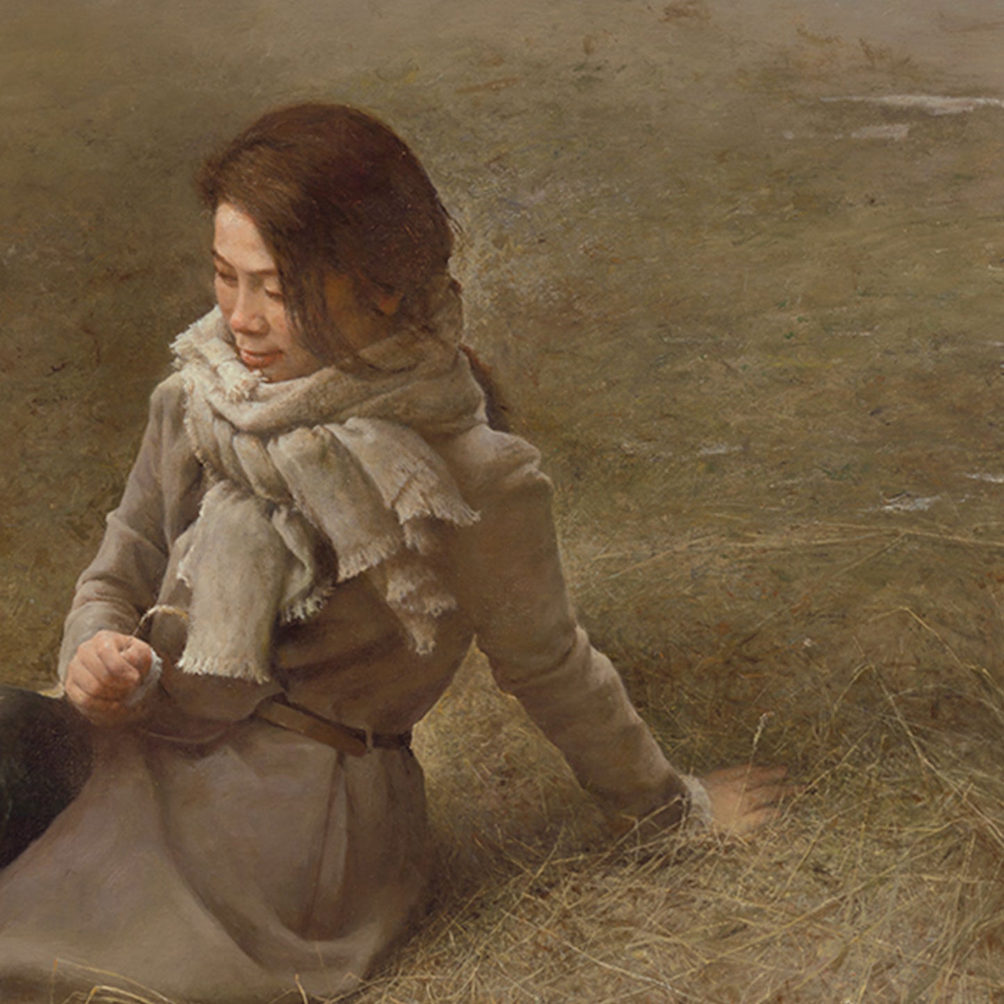 Clouds in the Distance | Original Figurative Oil Painting