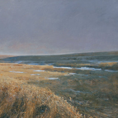 Coastal Marker in Wind | Original Landscape Oil Painting