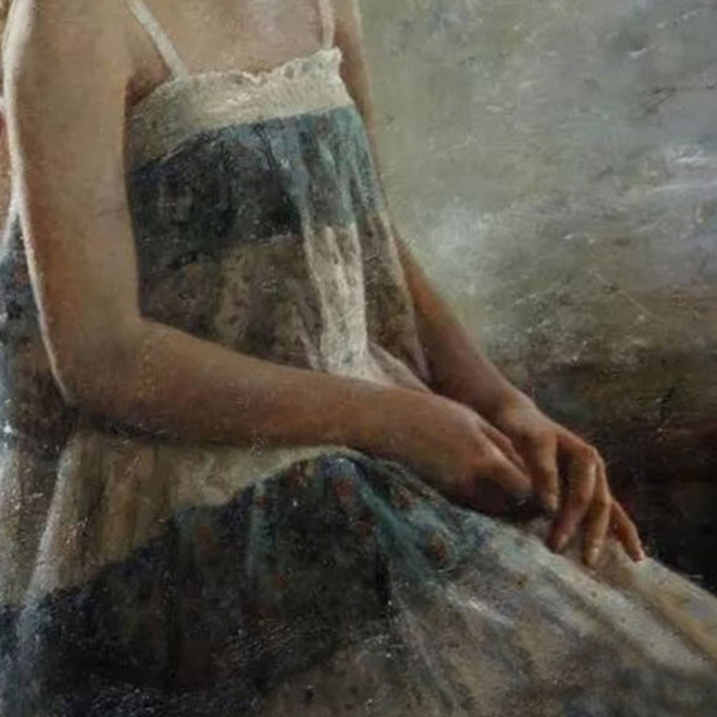 Woman by the Window in Soft Light | Original Figurative Oil Painting