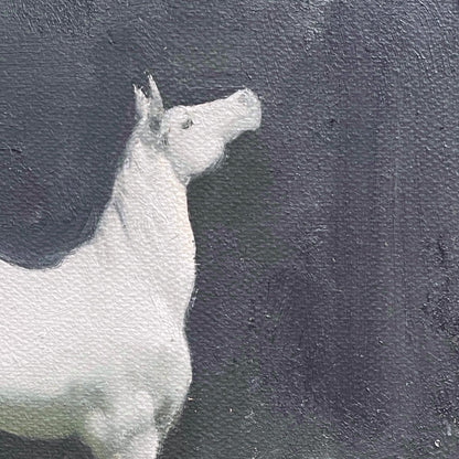 White Horse Painting – Original Horse Oil Painting