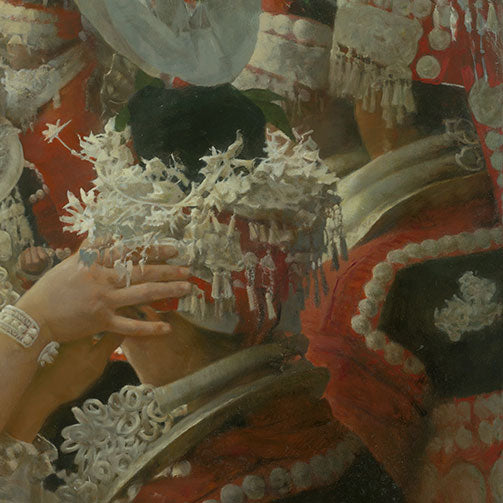 Miao Gathering — Group Figurative Oil Painting