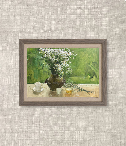 Quiet Morning with Wild Flowers | Original Oil Painting Still Life