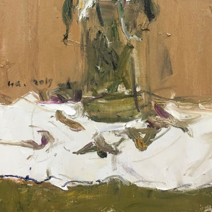 Flowers in Quiet Decay | Original Oil Painting