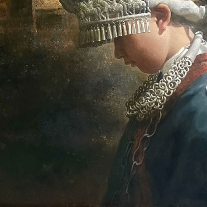Portrait of Silence and Inner Reflection | Original Oil Portrait Painting