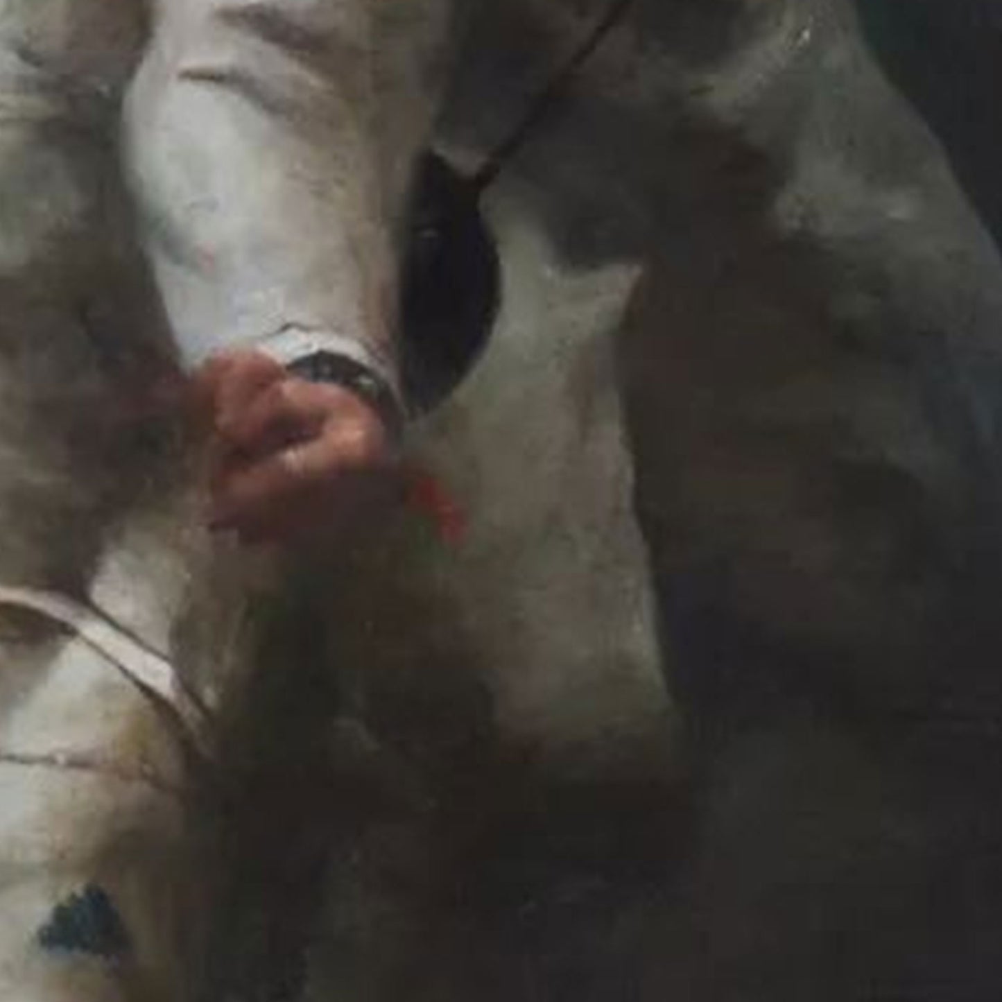 Fencing in Shadow | Original Figurative Oil Painting