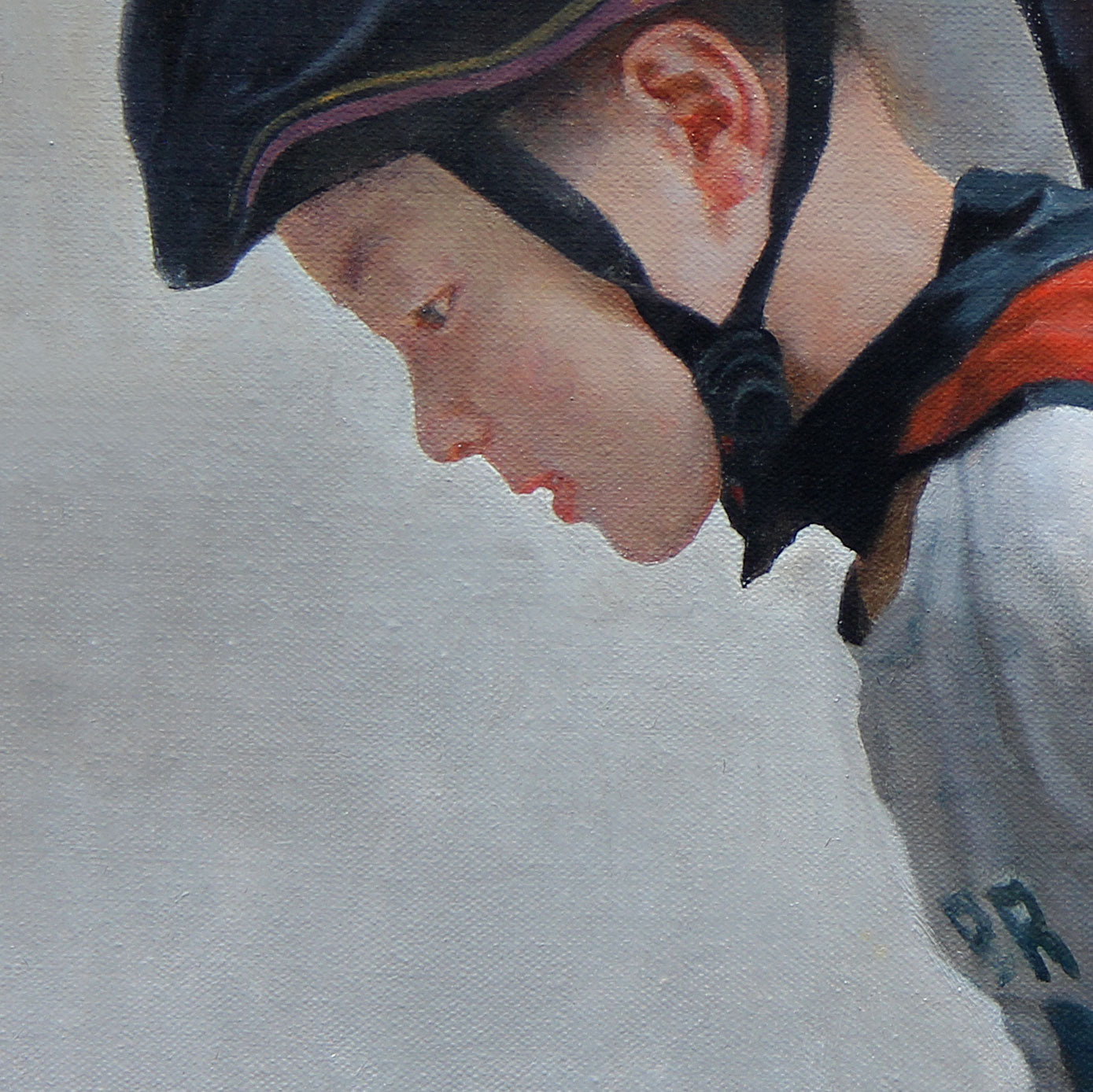 Child in Motion with Bird | Original Figurative Oil Painting