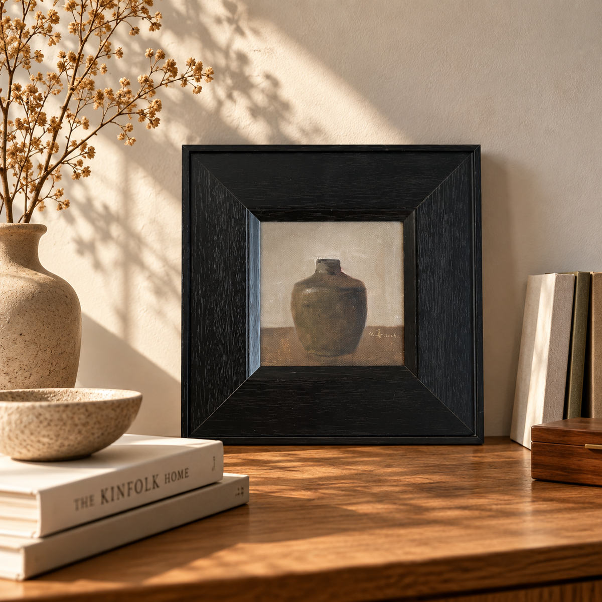 Black Vessel — Original Still Life Oil Painting