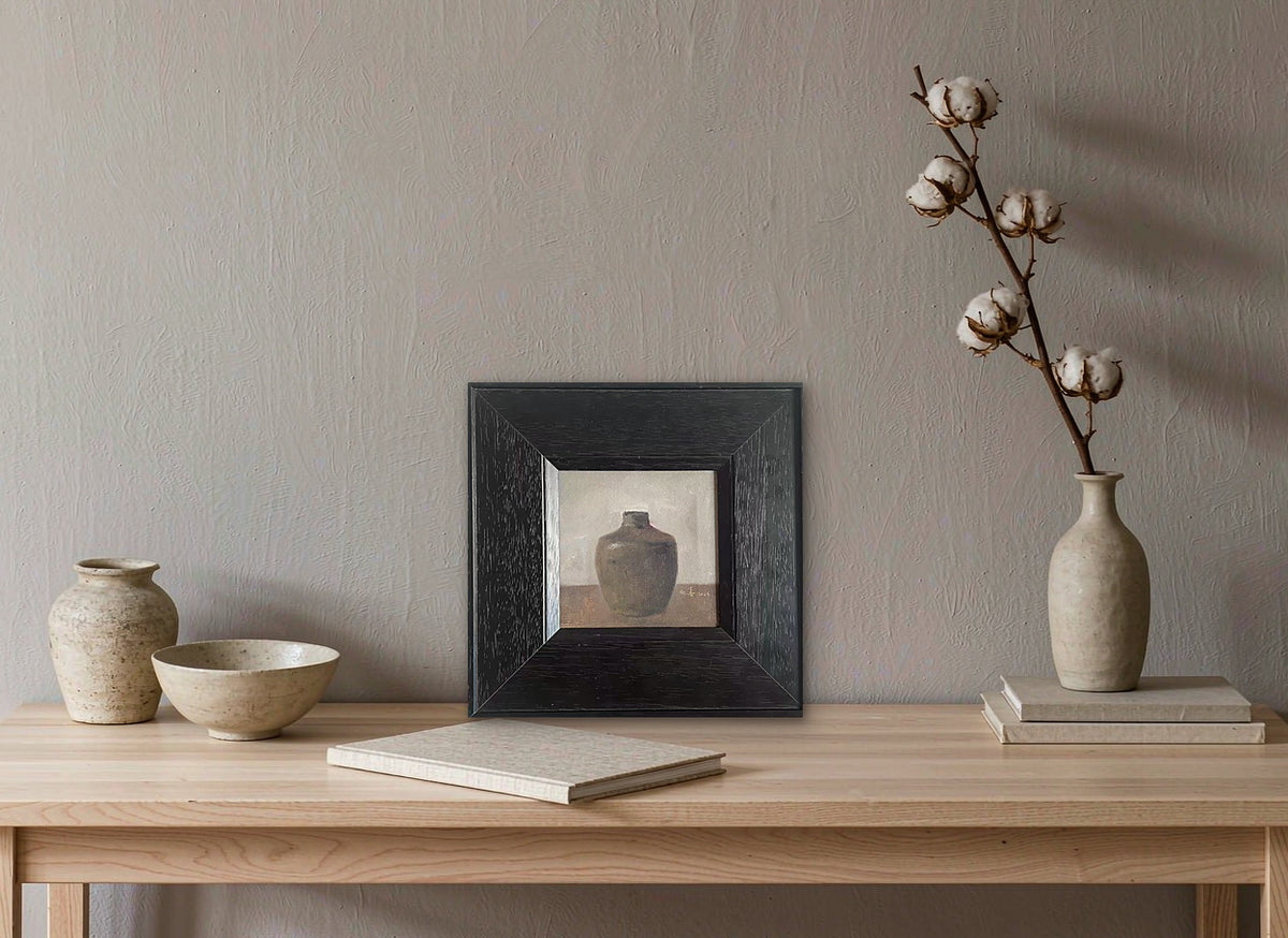 Black Vessel — Original Still Life Oil Painting