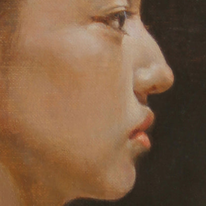 Quiet Dancer in Profile | Original Figurative Oil Painting
