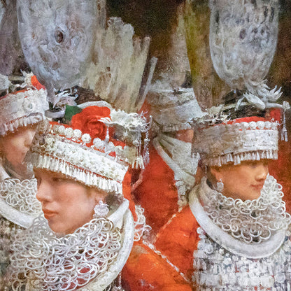 Figures in Traditional Dress | Original Figurative Oil Painting