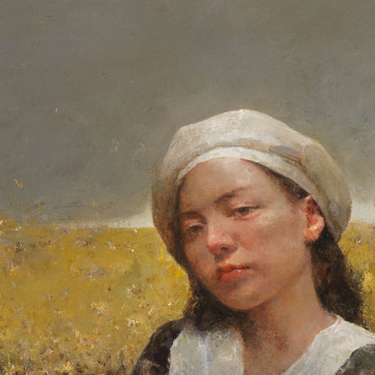 Original Figurative Group Oil Painting – Women in Landscape Wall Art