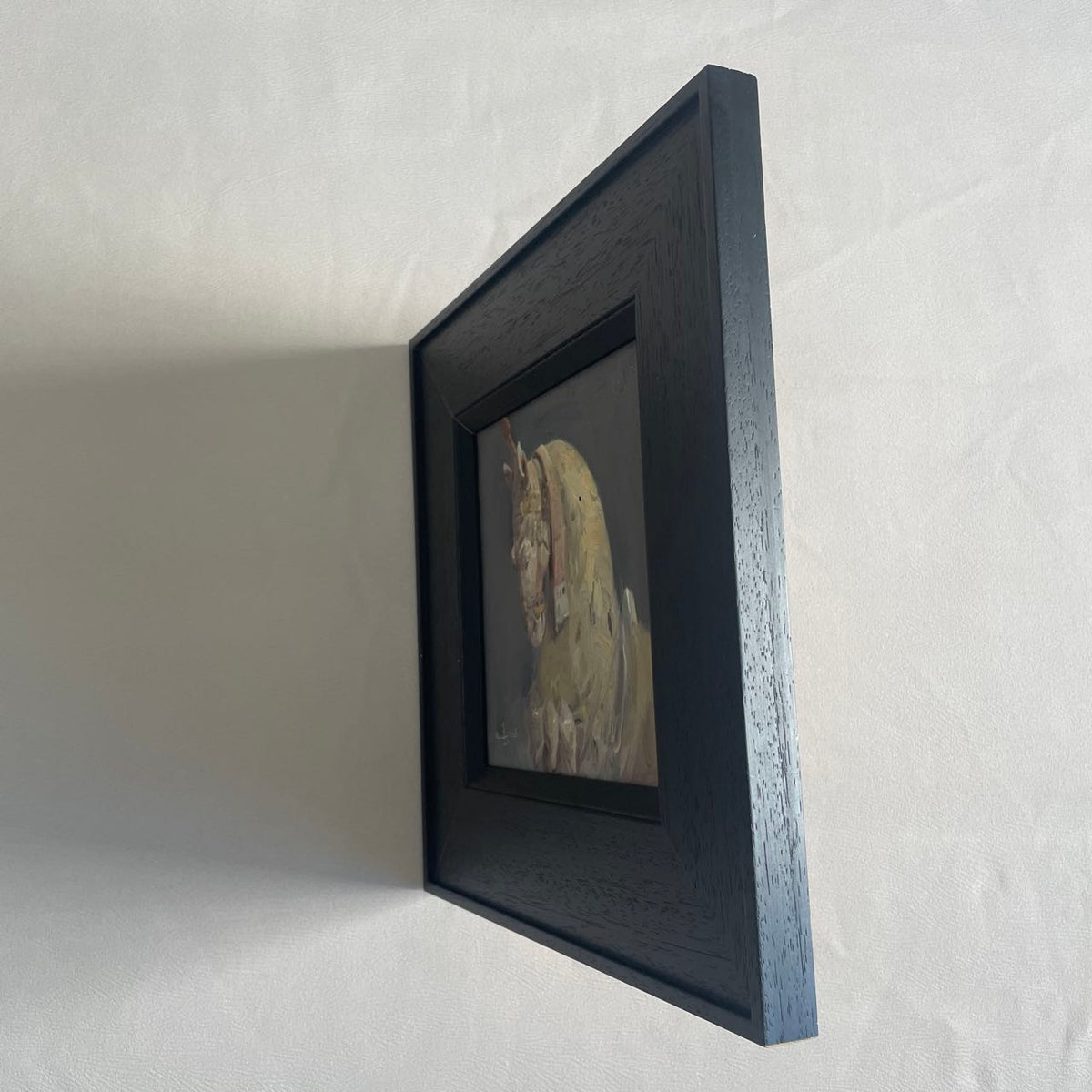 Old Horse Painting – Original Animal Oil Painting 20 × 20 cm