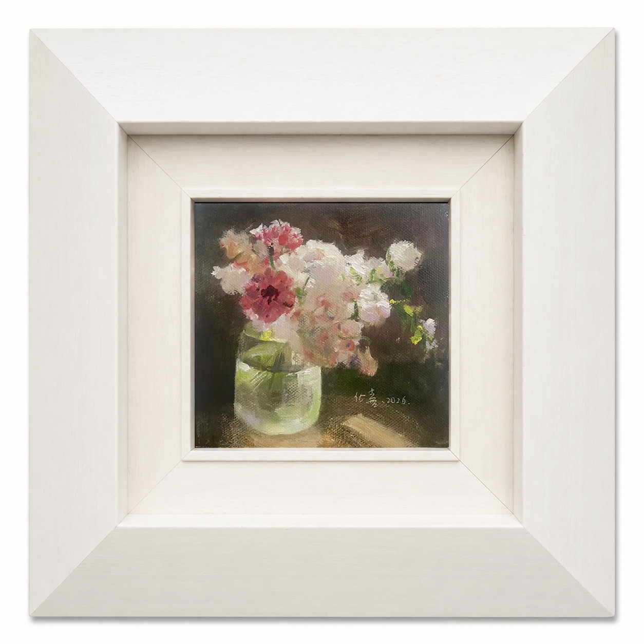 Quiet Flowers No.05 — Original Oil Painting of Flowers in Light