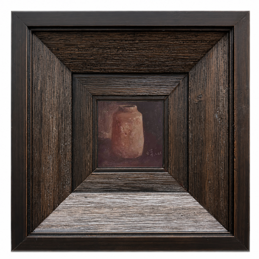Things That Remain No.03 — Original Oil Painting of an Aged Ceramic Vessel