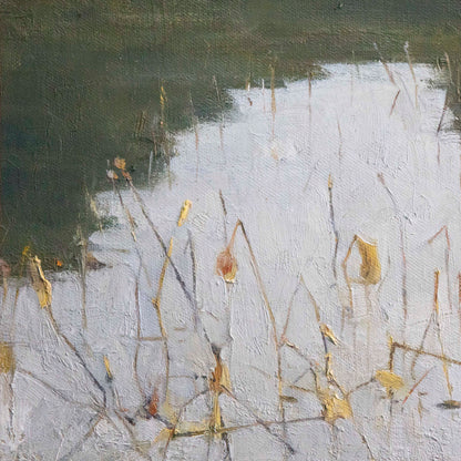 dried-lotus-texture-oil-painting